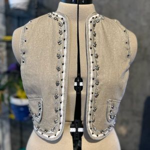 Beaded festival ready vest size Small really unique